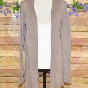 Banana Republic Sweater Ladies L Alpaca Wool Blend Open Cardigan Italy Yarn